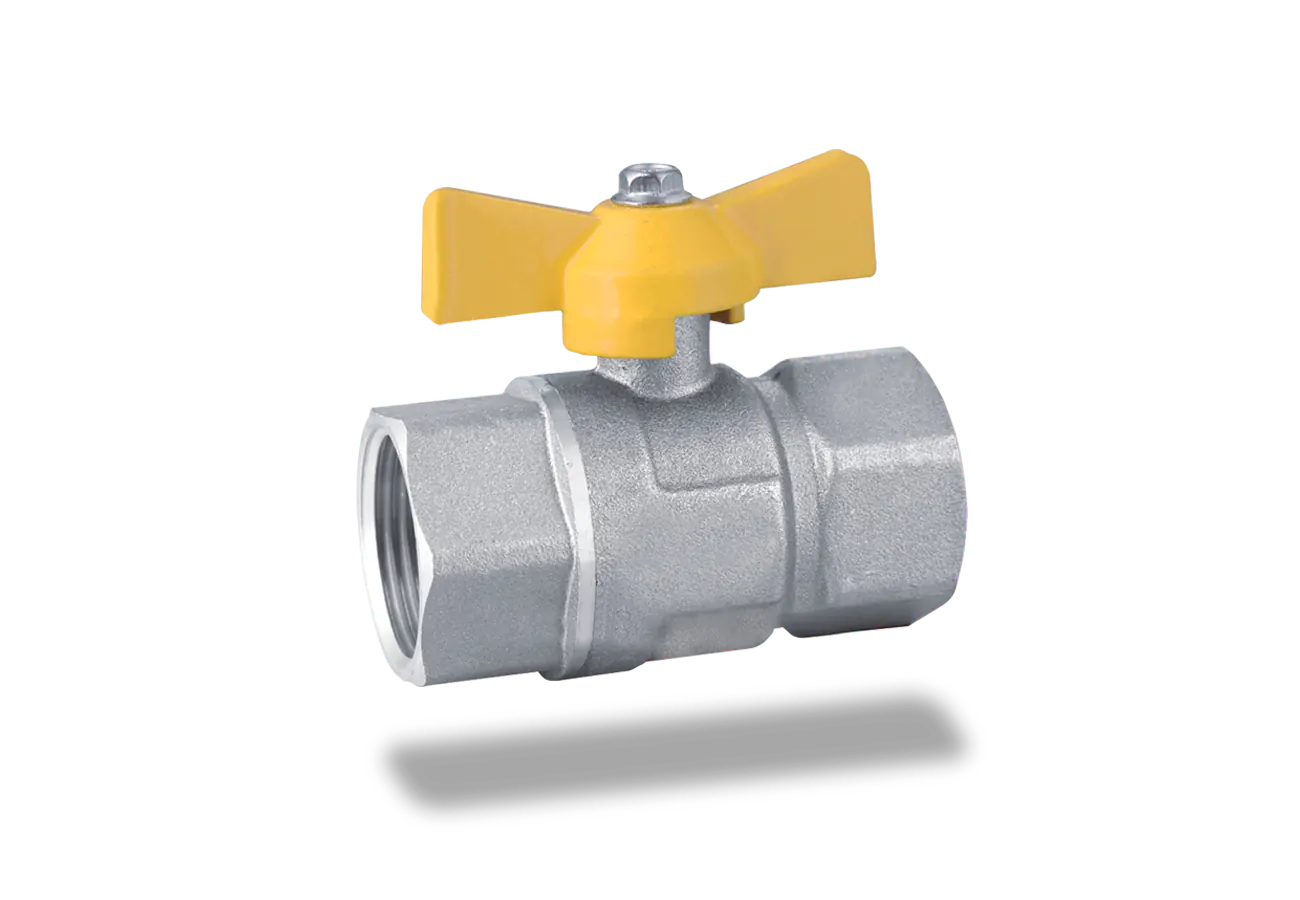 A1002 Gas ball valve interior exterior butterfly handle