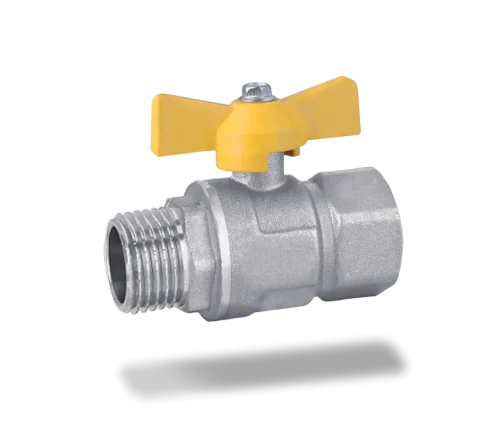 A1004 Gas ball valve interior exterior butterfly handle