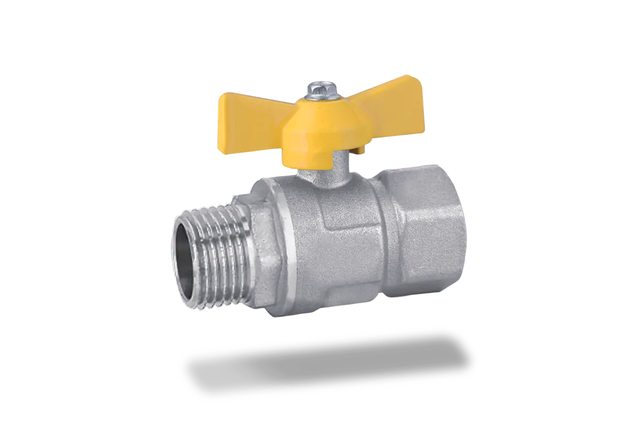 A1004 Gas ball valve interior exterior butterfly handle