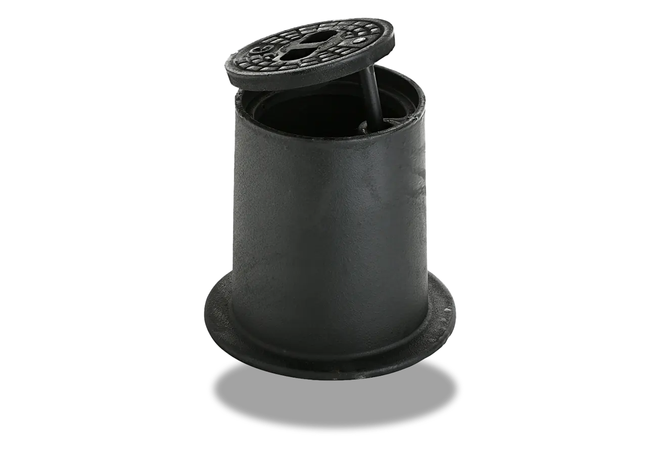 Cast iron sourface mounted street box - lid half open