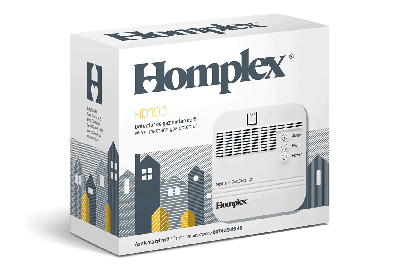 Methane gas detector Homplex HD100 packaging