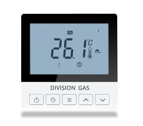 Programmable thermostat for floor heating DG921 front view