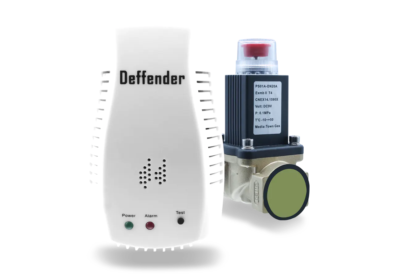 Echipament de protectie gaz metan 9V Deffender SDI, Kit detector si electrovalva
