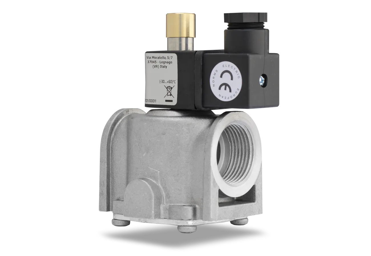 Solenoid valve for methane gas DN25 RMC04 left view