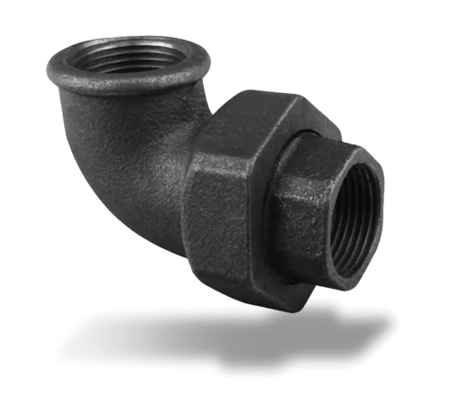 Cast iron union elbow conical seat, interior / interior threads