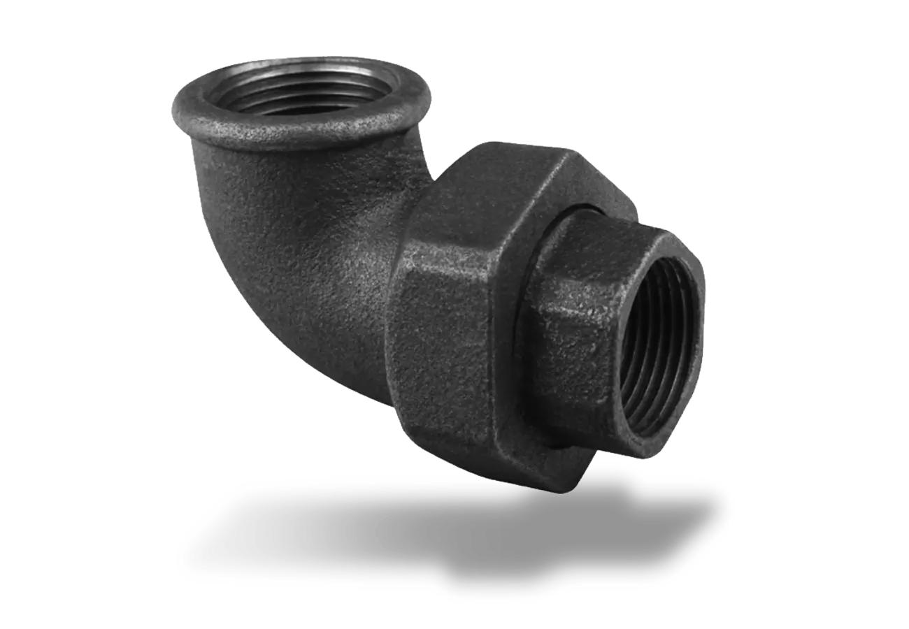 Cast iron union elbow conical seat, interior / interior threads