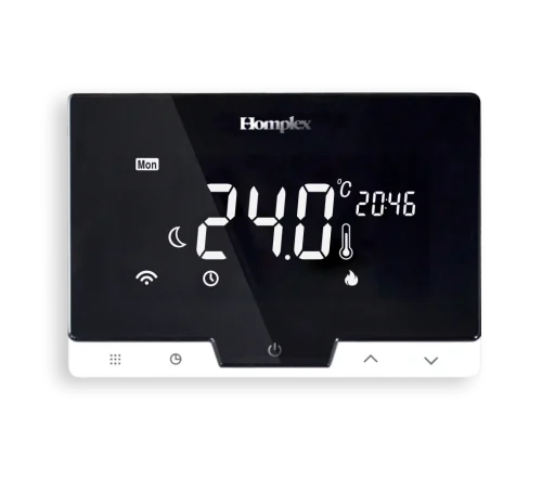 Homplex 19 Wi-Fi Black thermostat front