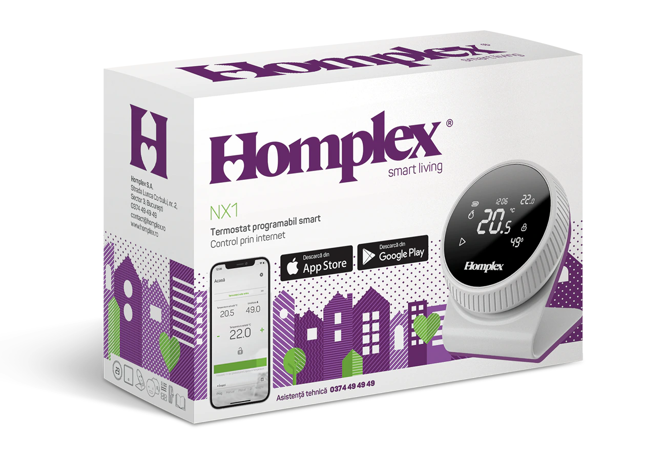Termostat Homplex NX1 cream white cutie