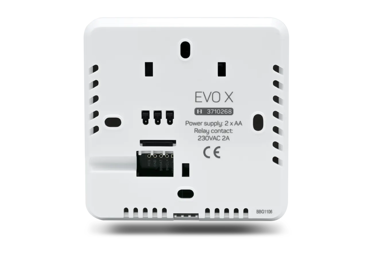 Homplex EVO X non-programmable room thermostat - rear