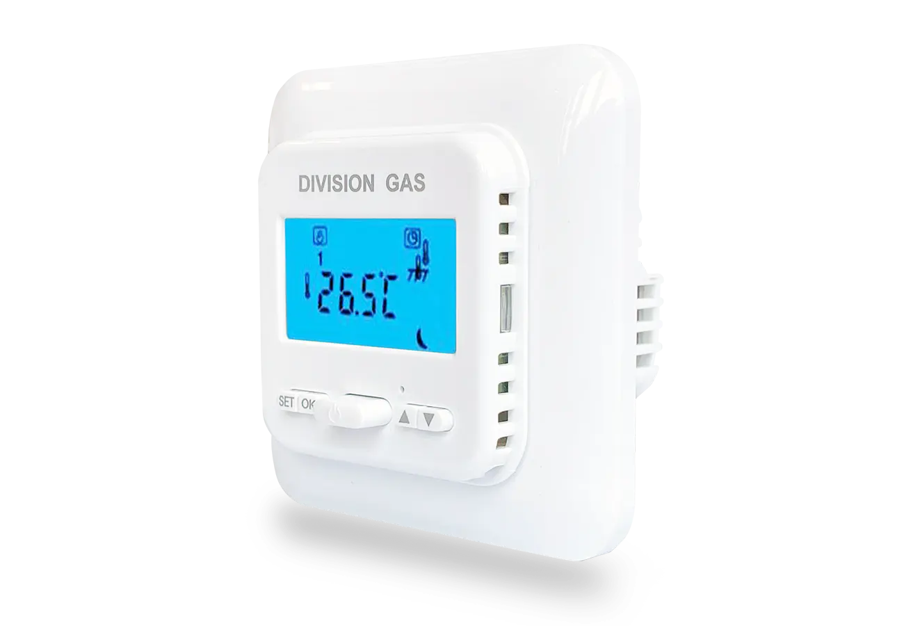 Thermostat for underfloor heating T38 side view